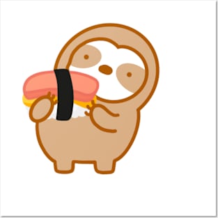 Cute Musubi Sloth Posters and Art